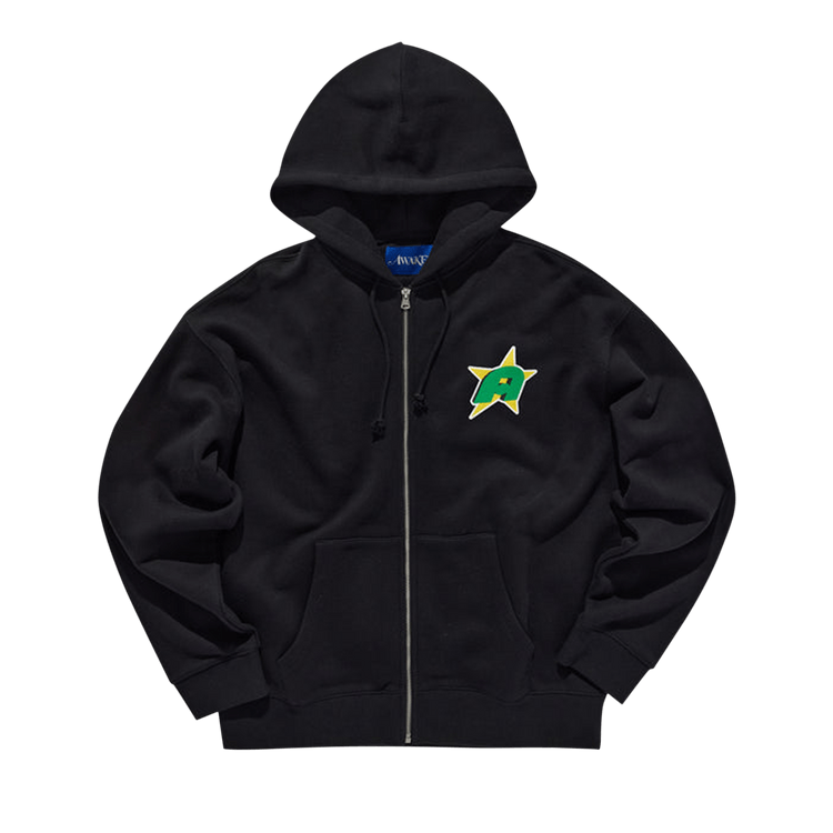 Awake NY Star A Zip-Up Hoodie "Black"