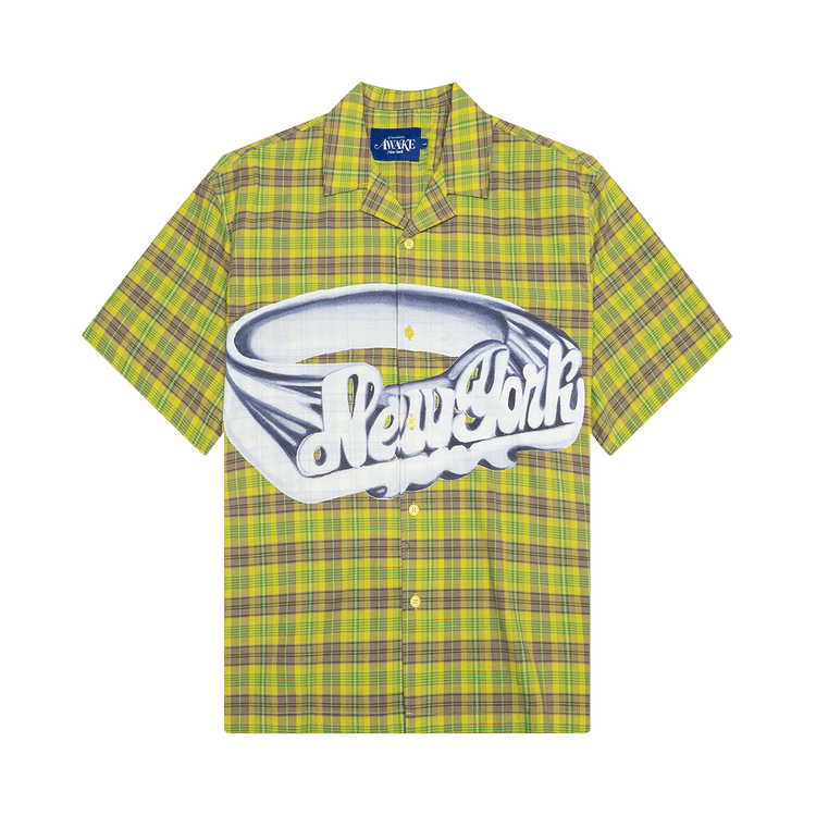 Awake NY Printed Camp Collar Shirt "Green"