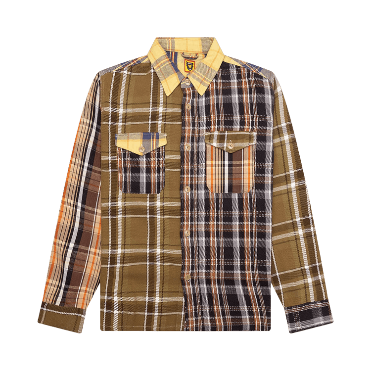 Human Made Crazy Check Long-Sleeve Shirt "Yellow"