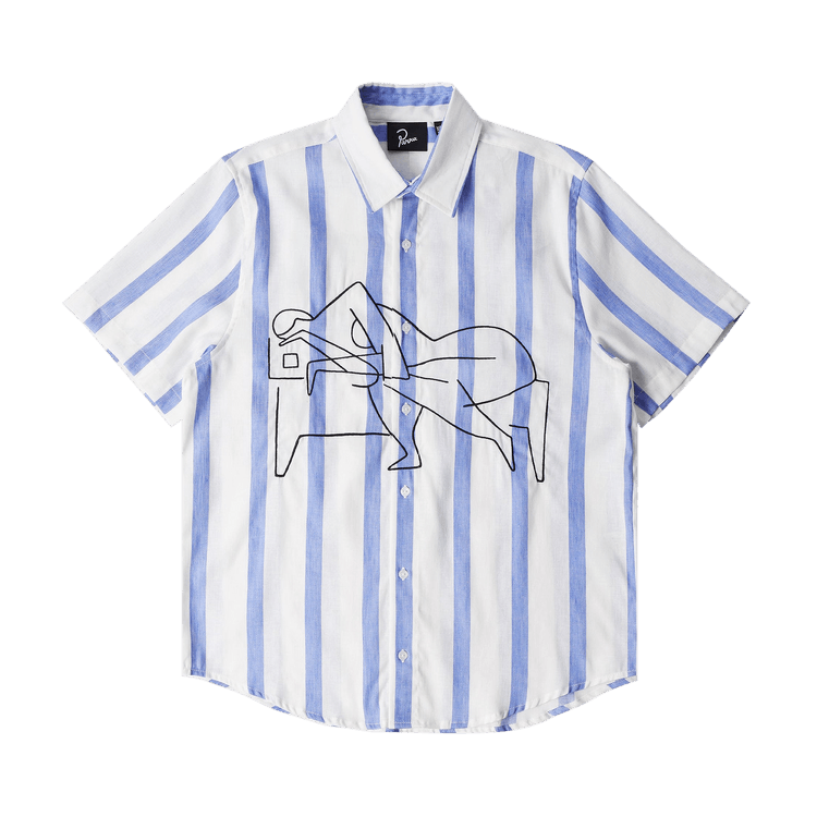 Parra Sleep Now Short-Sleeve Shirt "Blue"