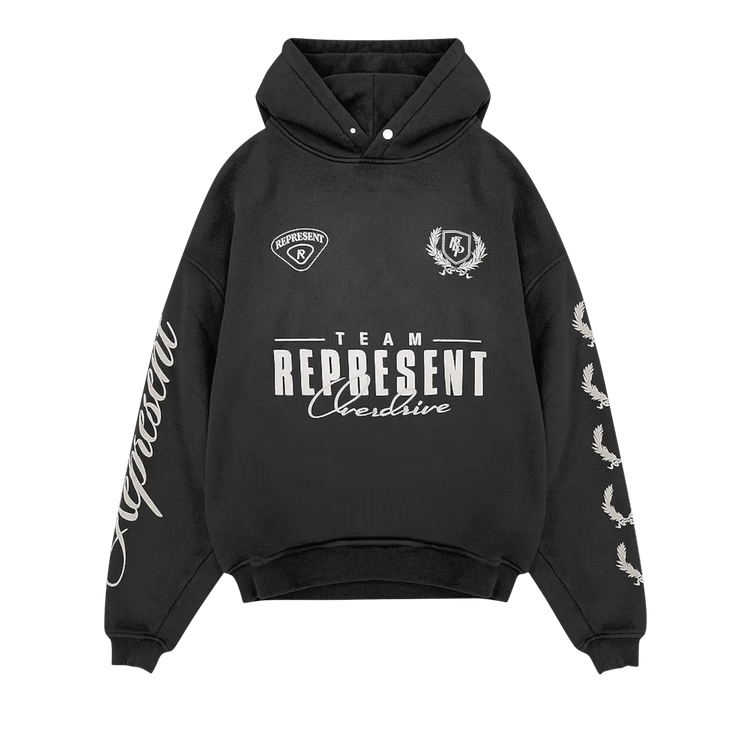 Represent Clo World Championship Hoodie "Stained Black"