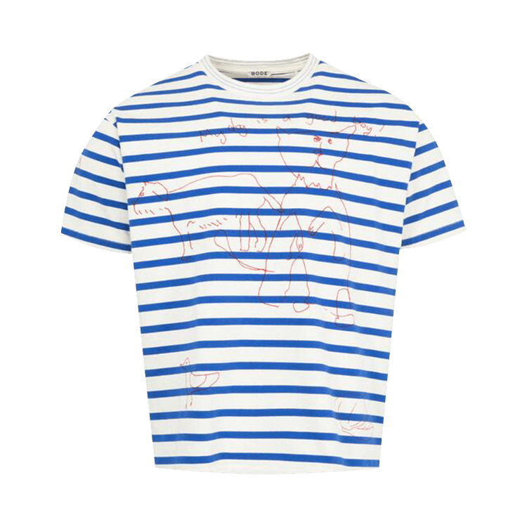 Bode Margate Tee "Blue/Multicolor"