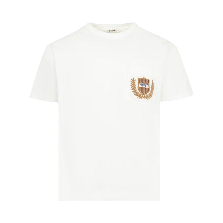 Bode Sportsman Patch Pocket Tee "Cream"