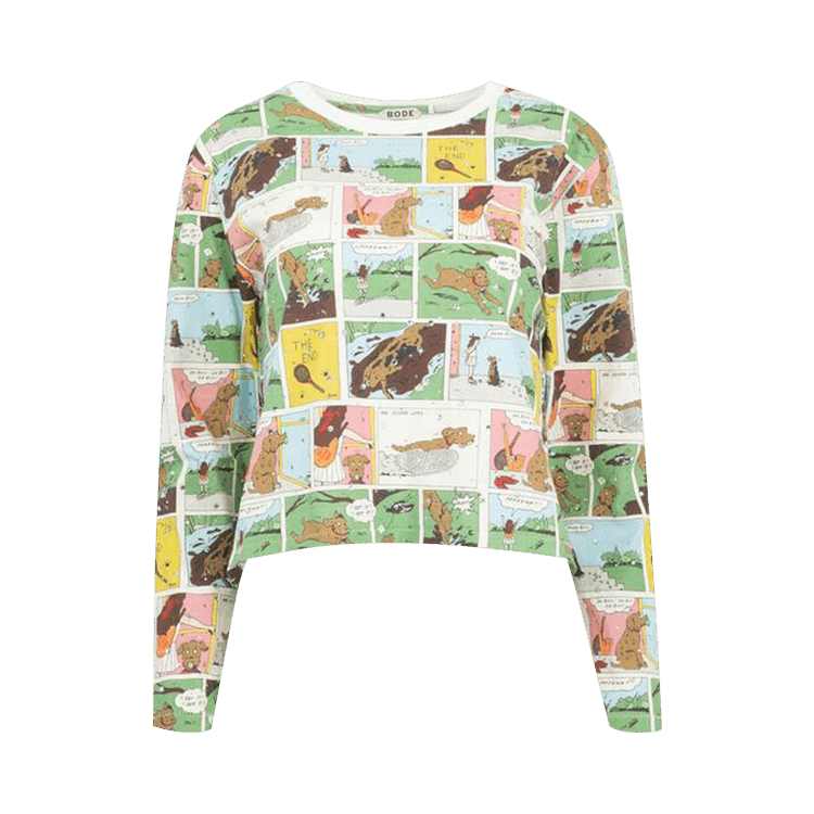 Bode Comic Strip Long-Sleeve Tee "Multicolor"