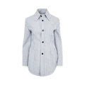 Bottega Veneta Structured Stripe Jacket "Chalk/Admiral/Navy"