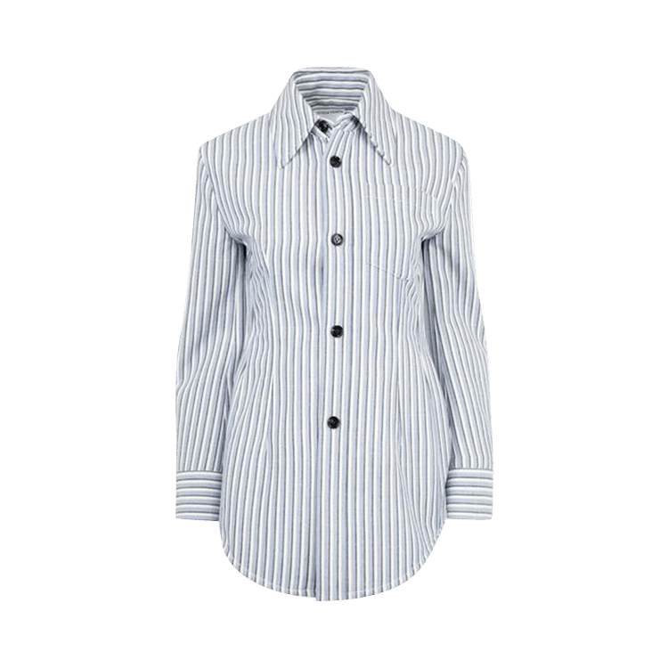 Bottega Veneta Structured Stripe Jacket "Chalk/Admiral/Navy"