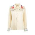 Bode Garden Party Western Shirt "Cream/Multicolor"