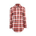 Bottega Veneta Structured Check Jacket "Tomato/Chalk/Black"