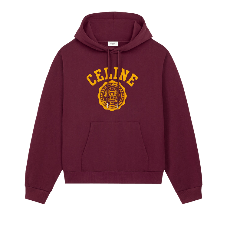 CELINE Blason Hoodie "Bordeaux Cete/Bouton Gold"