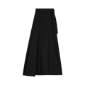 Phoebe Philo Long Pleated Wrap Skirt "Black"