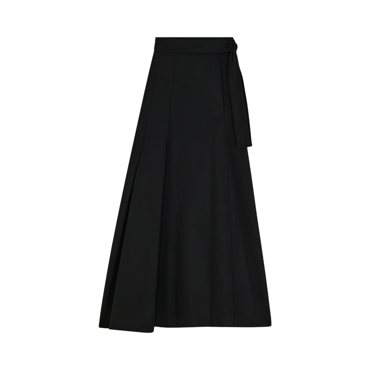 Phoebe Philo Long Pleated Wrap Skirt "Black"
