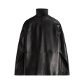 Phoebe Philo Funnel Leather Jacket "Black"