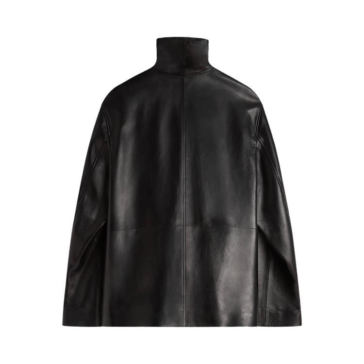 Phoebe Philo Funnel Leather Jacket "Black"