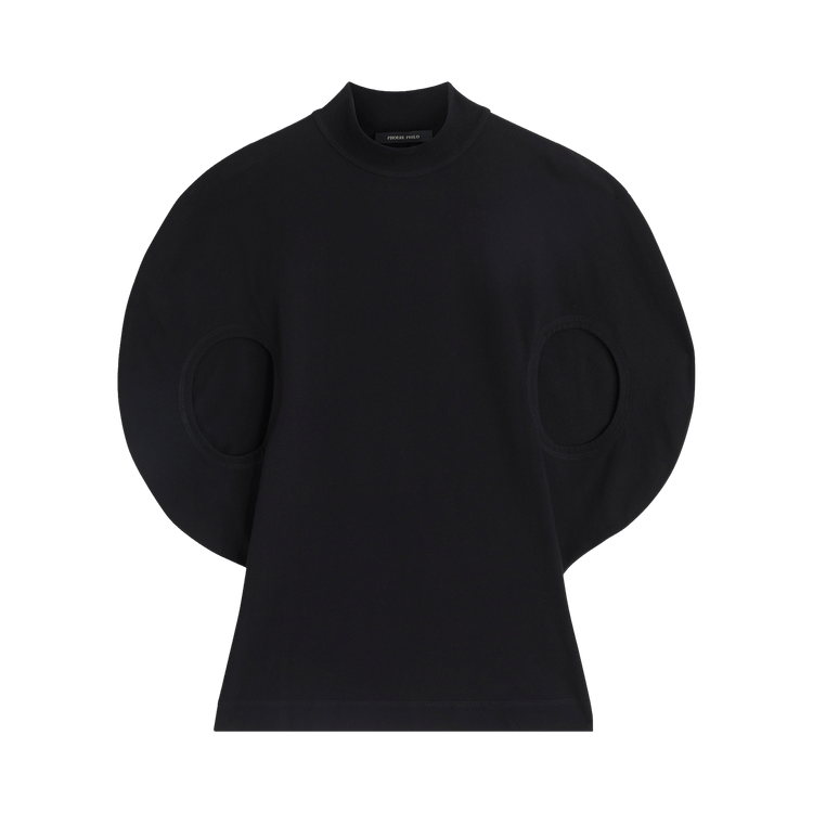 Phoebe Philo Circular Jersey Top "Black"