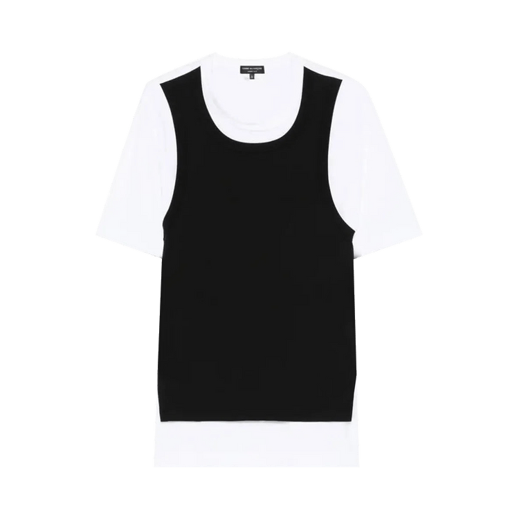 Comme Des Garçons Homme Plus Layered Two Tones Short-Sleeve T-Shirt "White"