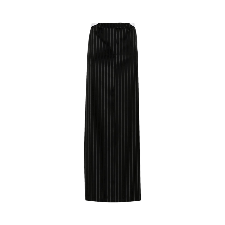 Martine Rose Woven Rolled Waistband Tailored Skirt "Black"