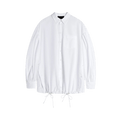 Simone Rocha Puff Sleeve Shirt Jacket With Button Placket Detail "White"