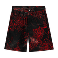Sp5der V2 Web Leather Shorts "Black"