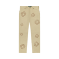 Denim Tears  Leather Laser Cut Wreath Work Pant 'Beige' 'Beige'
