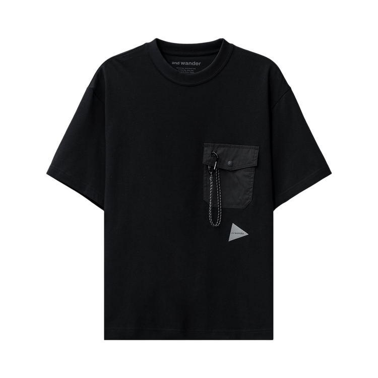 And Wander Pocket Tee "Black"