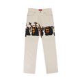 424 Graphic Baggy Pants "White"