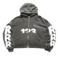 RIVINGTON roi Rebis Uso-123 CVA Zip Hoodie "Mechanic Black"