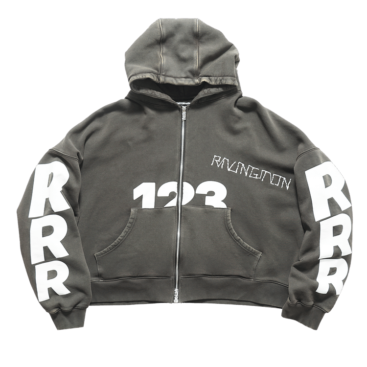 RIVINGTON roi Rebis Uso-123 CVA Zip Hoodie "Mechanic Black"