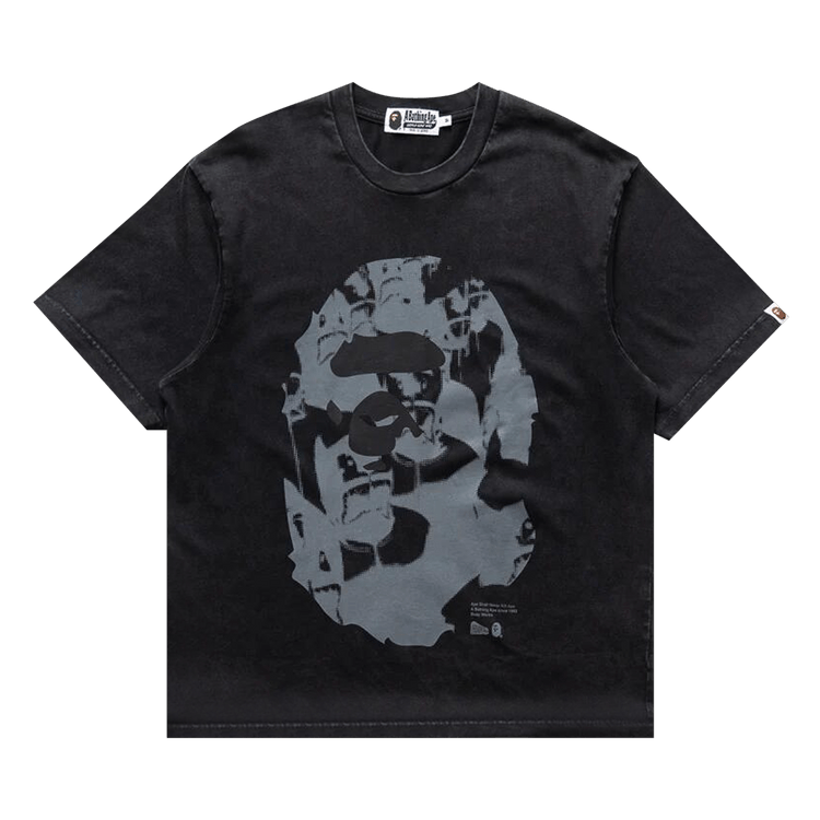 BAPE Ape Head Heavy Washed Relaxed Fit Tee "Black"
