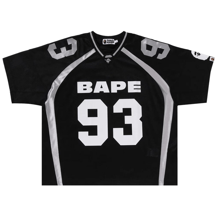 BAPE Line Camo Jacquard Relaxed Fit Football Jersey "Black"