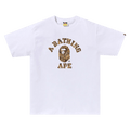 BAPE Wild Leopard Pattern College Tee "White/Beige"