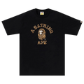 BAPE Wild Leopard Pattern College Tee "Black/Beige"