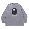 BAPE Wild Leopard Pattern Relaxed Fit Long-Sleeve Tee "Grey"