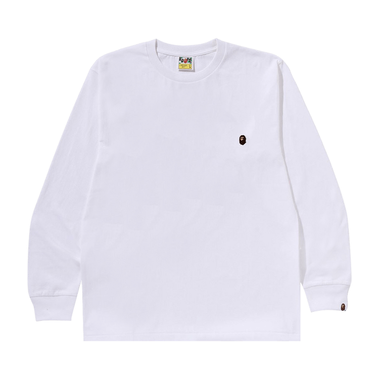 BAPE One Point Long-Sleeve Tee "White"