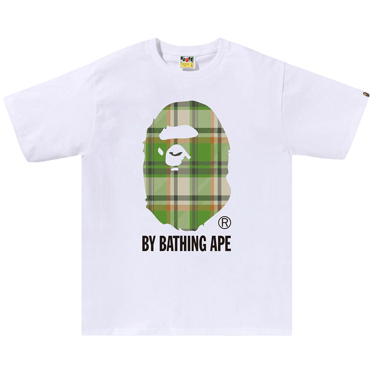 BAPE Check By Bathing Ape Tee "White/Green"