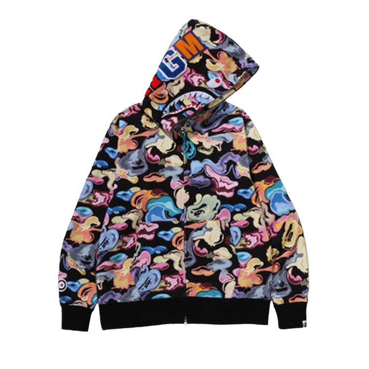 BAPE Art Camo Shark Full Zip Hoodie "Black"