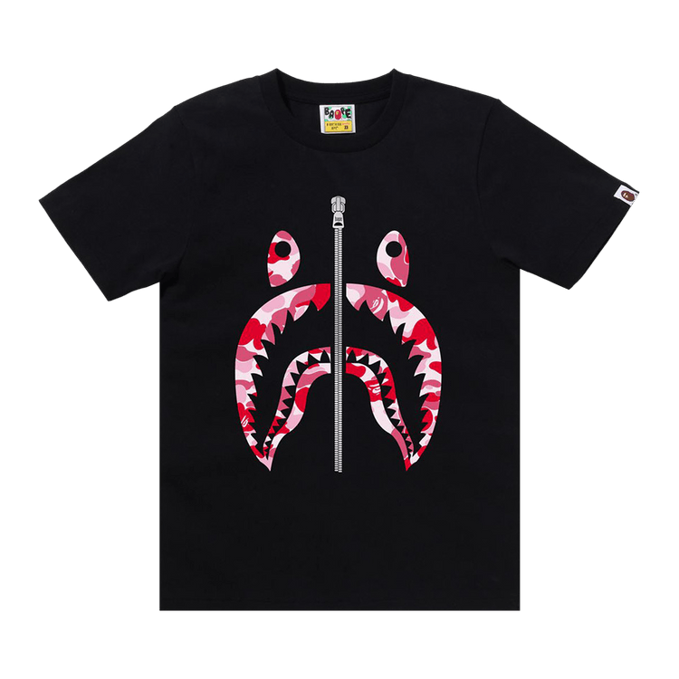 BAPE ABC Camo Shark Tee "Black/Pink"