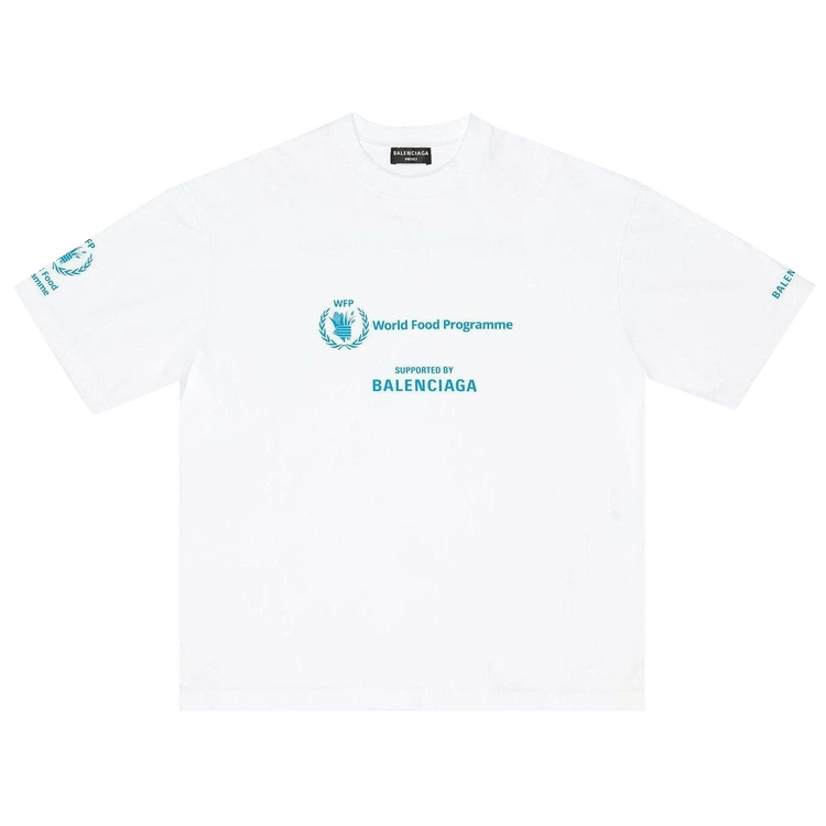 Balenciaga World Food Programme Graphic T-Shirt "White/Blue"