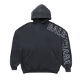Balenciaga Logo Embroidered Oversized Hoodie "Washed Black/White"
