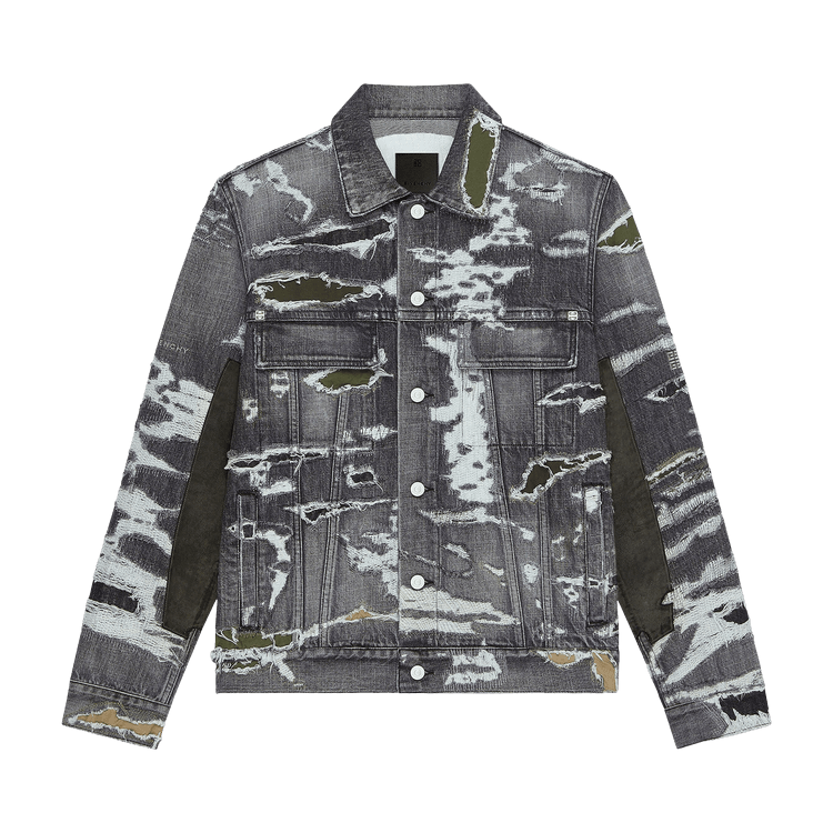 Givenchy Distressed Denim Jacket "Black"