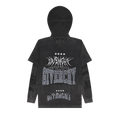 Givenchy Layered Long-Sleeve Graphic T-Shirt With Balaclava "Grey"