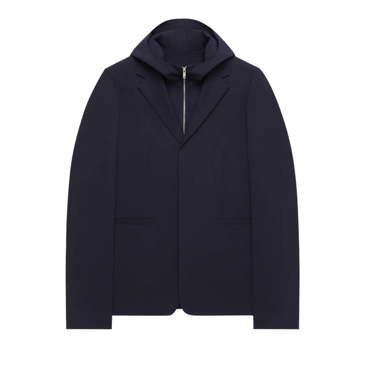 Givenchy Single-Breasted Layered Hooded Vest "Navy"