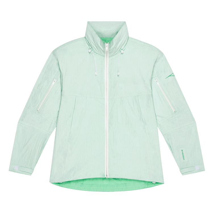 Givenchy Logo Printed Hooded Windbreaker "Mint"