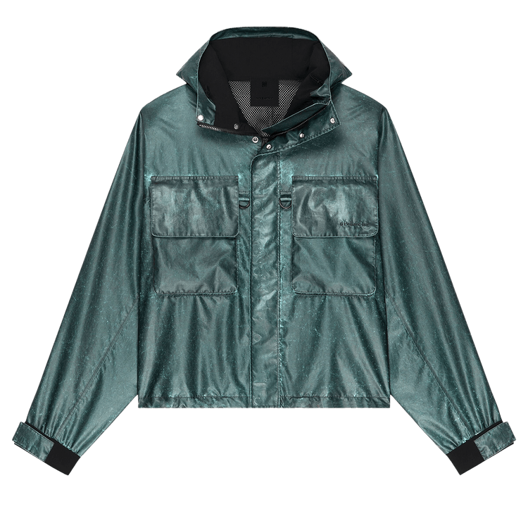 Givenchy Crinkle Printed Windbreaker "Silver"
