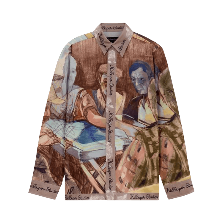 KidSuper Dominos Printed Button Up Shirt "Multicolor"