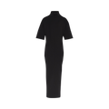 Jean Paul Gaultier Printed High Neck Long Dress "Black/Dark Grey"