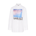 Jean Paul Gaultier Printed Shirt "White/Light Blue/Peach"