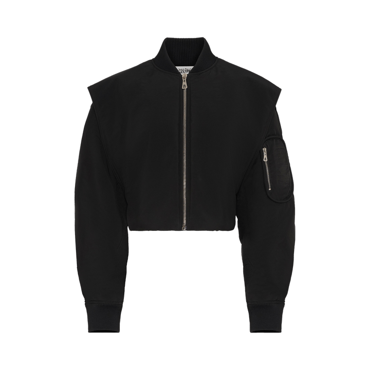 Jean Paul Gaultier Hidden Hood Detail Bomber "Black"