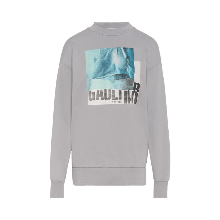 Jean Paul Gaultier Printed Crewneck "Heather Grey/Indigo/Vintage Blue"