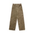 Auralee Pigment Dye Finx Corduroy Wide 5 Pocket Pants "Olive Brown"