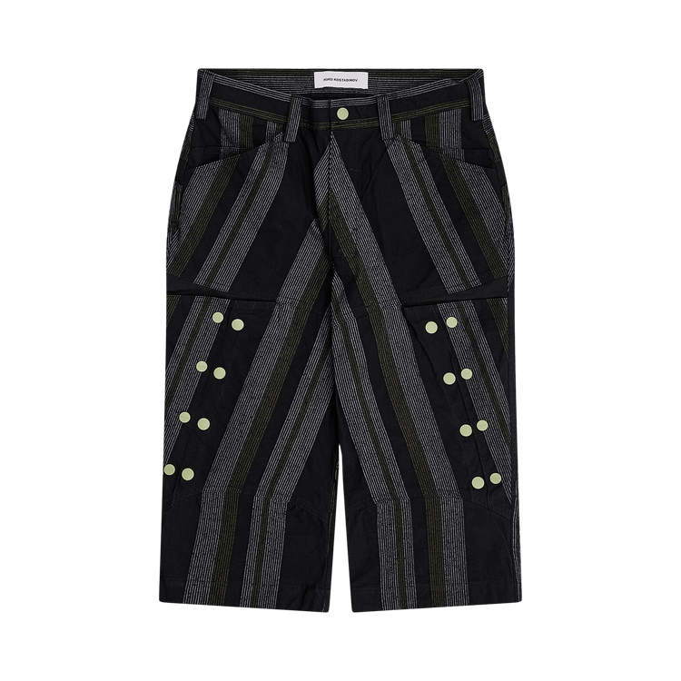 Kiko Kostadinov Inex Snap Shorts "Black/Grey/Green"